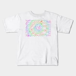 Swans a flying pattern, multi colour Kids T-Shirt